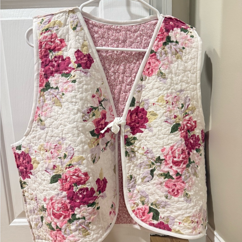 Floral Quilted Vest